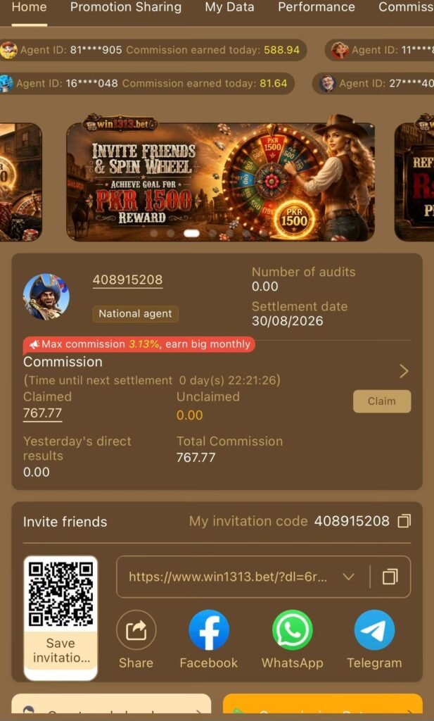 Win1313 Game Earn & Login